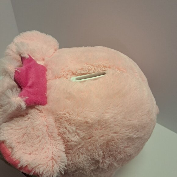 Jumbo Plush Princess Pig Piggy Bank FAB NY Pink Soft Huggable Money Holder - Picture 3 of 11